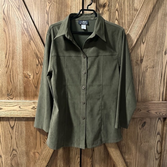 Vintage faux suede jacket - Picture 1 of 7